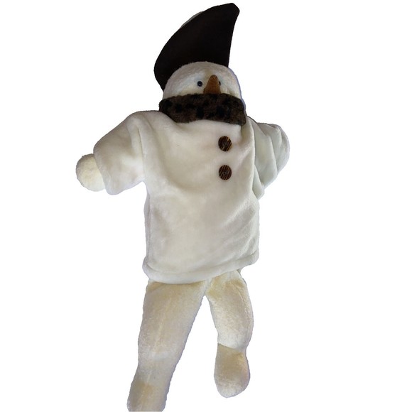 Woof and Poof Plush Fleece Christmas Snowman Musical VTG 1994 Handmade 20” - Picture 4 of 8